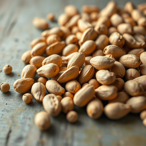 Close-up of peanuts on feeding table