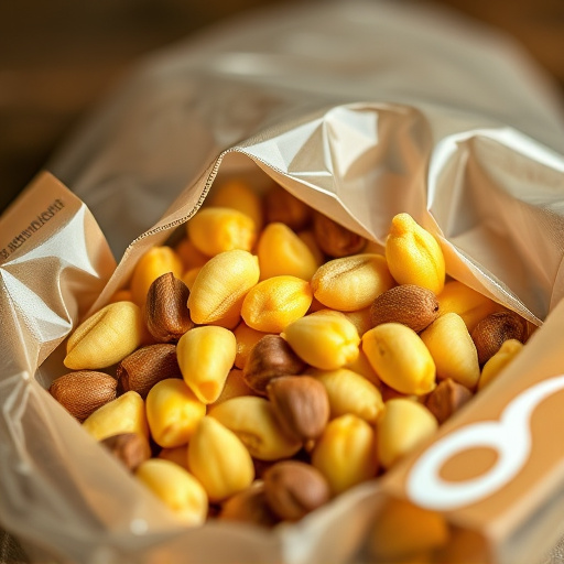 Close-up of premium sunflower hearts in bag