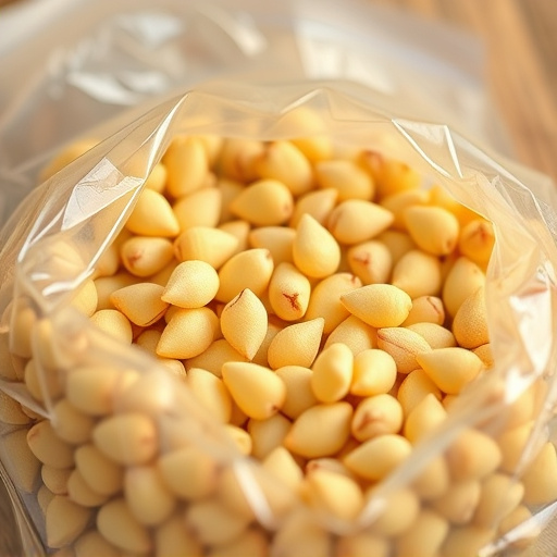 Close-up of premium sunflower hearts in bag