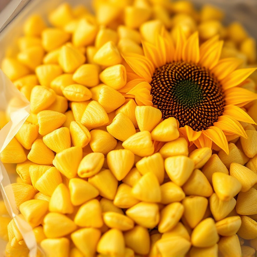 Close-up of premium sunflower hearts in bag