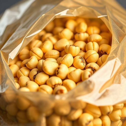 Close-up of premium sunflower hearts in bag
