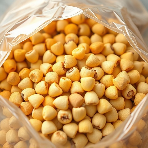 Close-up of premium sunflower hearts in bag