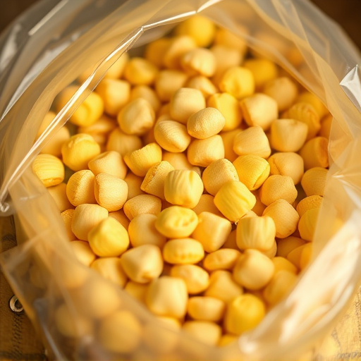 Close-up of premium sunflower hearts in bag