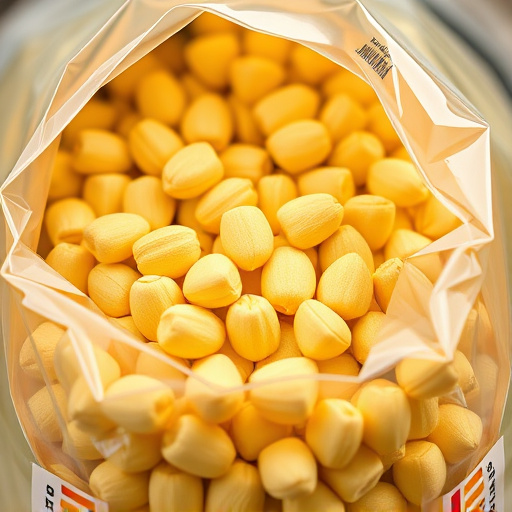 Close-up of premium sunflower hearts in bag