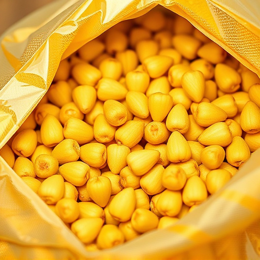 Close-up of premium sunflower hearts in bag