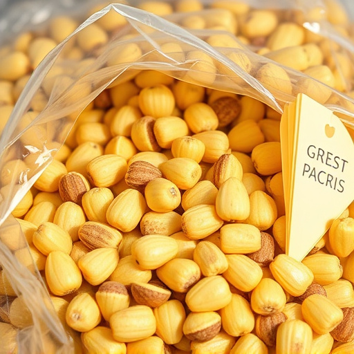 Close-up of premium sunflower hearts in bag