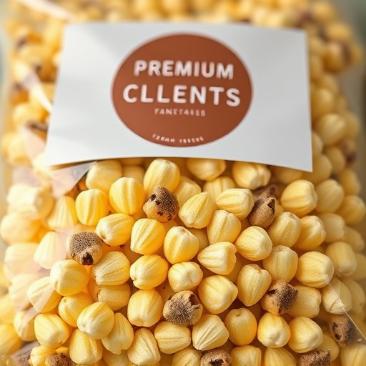 Close-up of premium sunflower hearts in bag