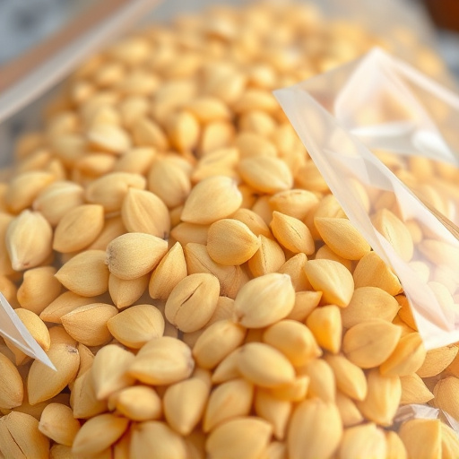 Close-up of premium sunflower hearts in bag