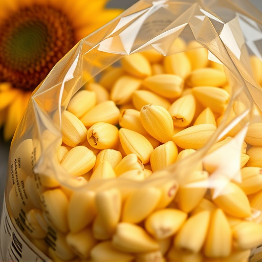 Close-up of premium sunflower hearts in bag