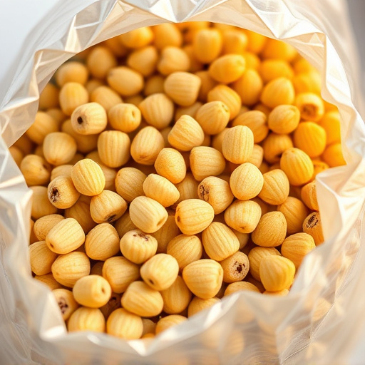 Close-up of premium sunflower hearts in bag