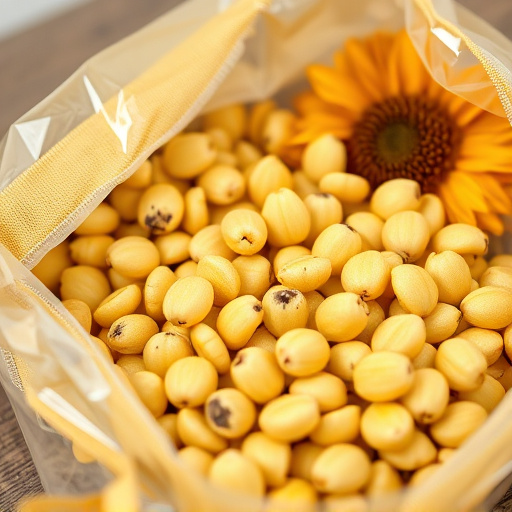Close-up of premium sunflower hearts in bag