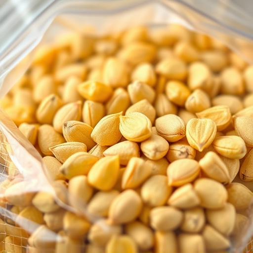 Close-up of premium sunflower hearts in bag