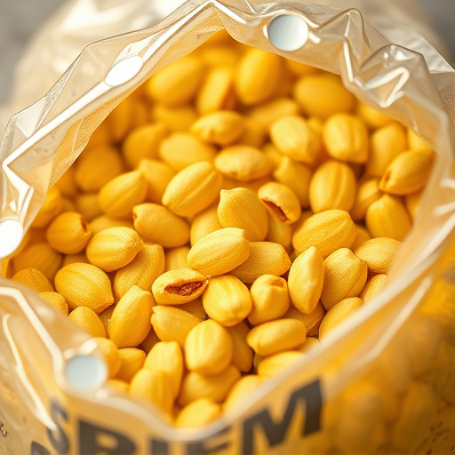 Close-up of premium sunflower hearts in bag