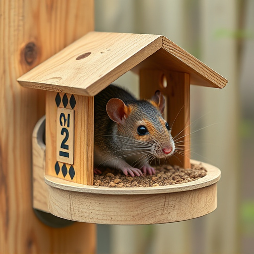 Close-up of rat-proof feeder design