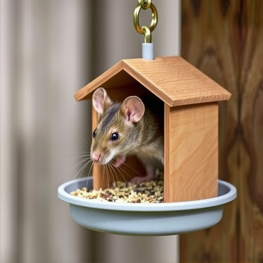 Close-up of rat-proof feeder design