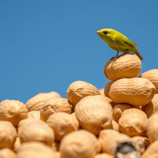Close-up of shelled peanuts for wildlife
