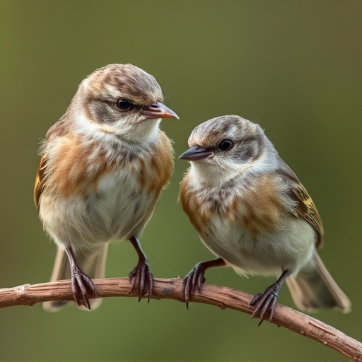 Close-up of small birds eating safely