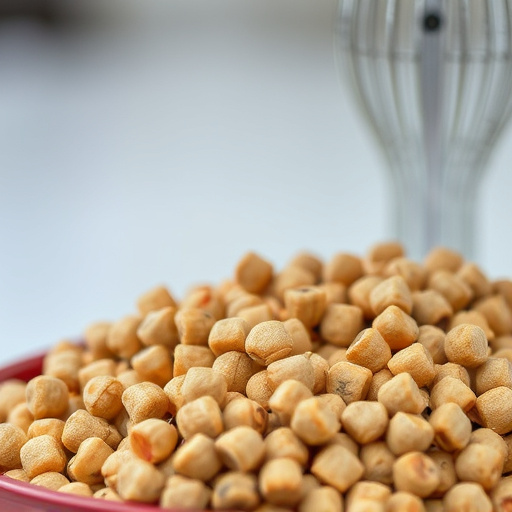 Close-up of suet pellets in feeder