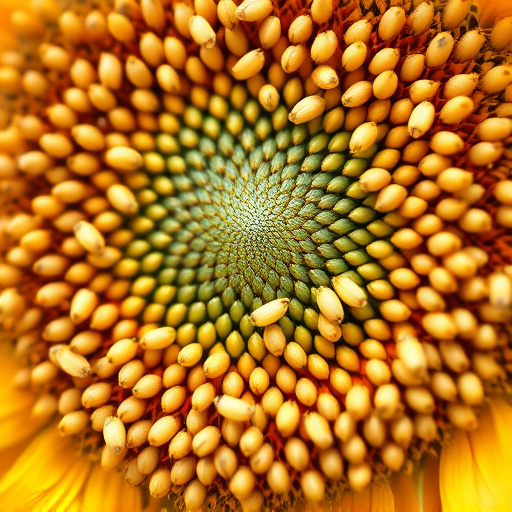 Close-up of sunflower and millet seeds