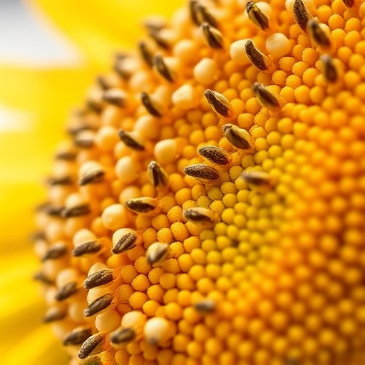 Close-up of sunflower and millet seeds