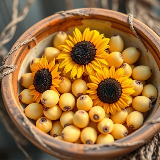 Close-up of sunflower hearts in bowl