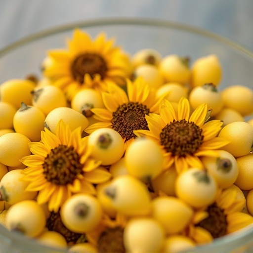 Close-up of sunflower hearts in bowl