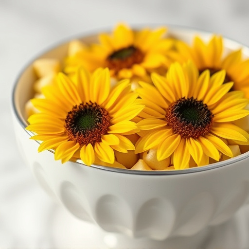 Close-up of sunflower hearts in bowl