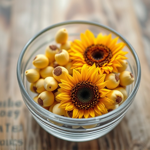 Close-up of sunflower hearts in bowl