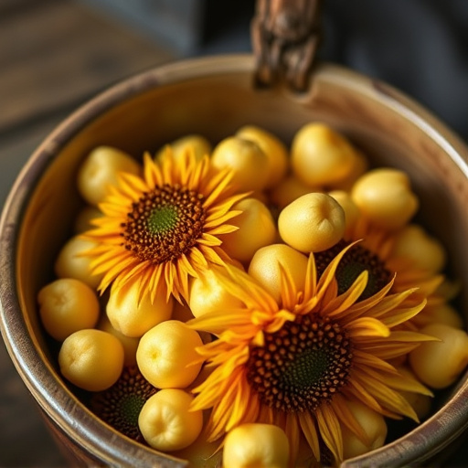 Close-up of sunflower hearts in bowl