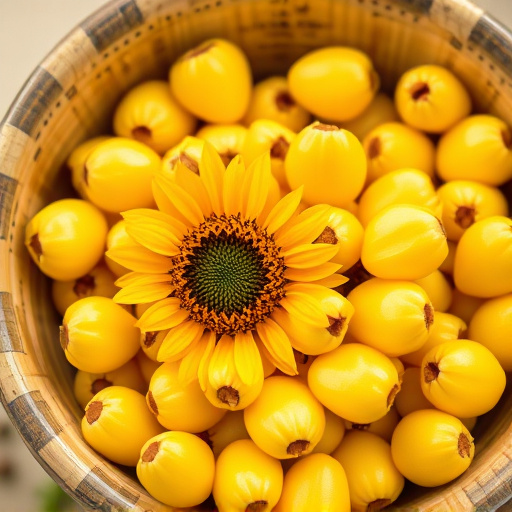 Close-up of sunflower hearts in bowl