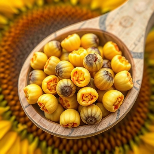 Close-up of sunflower hearts in scoop