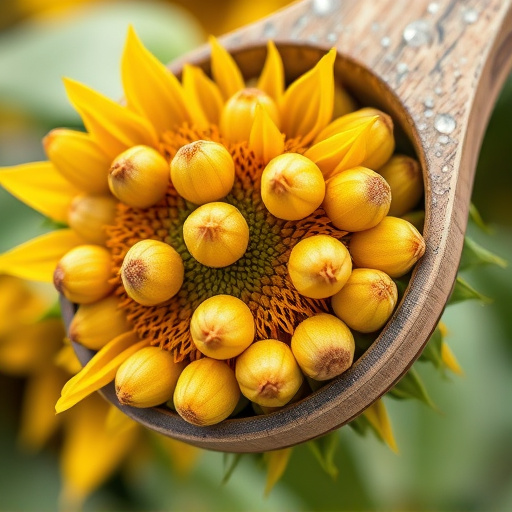 Close-up of sunflower hearts in scoop