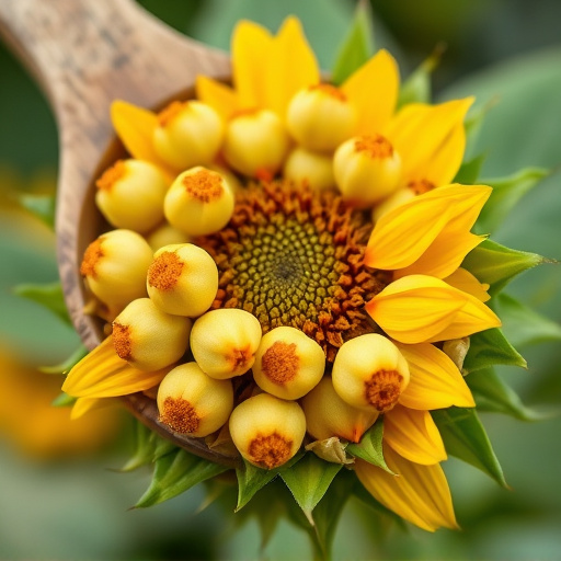 Close-up of sunflower hearts in scoop