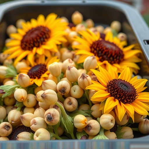 Close-up of sunflower hearts in tray