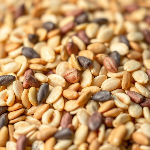 Close-up of wheat-free bird seed mix