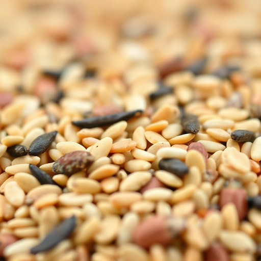 Close-up of wheat-free bird seed mix