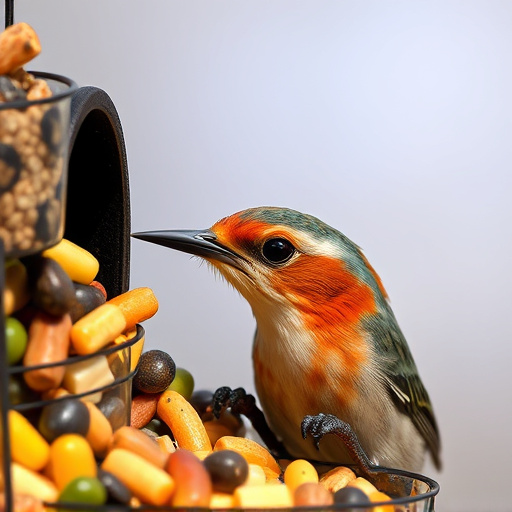 Close-up of wild bird food selection