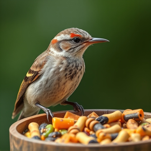 Close-up of wild bird food selection