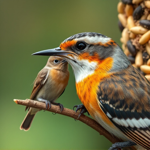 Close-up of wild bird food selection