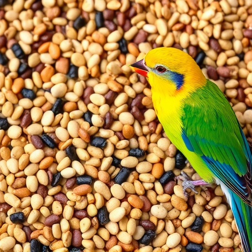 Colourful wheat-free bird seed assortment