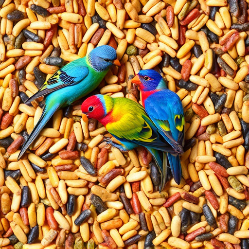 Colourful wheat-free bird seed assortment