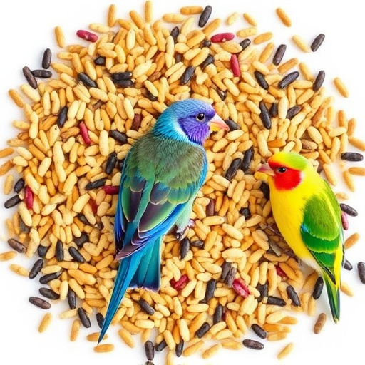 Colourful wheat-free bird seed assortment