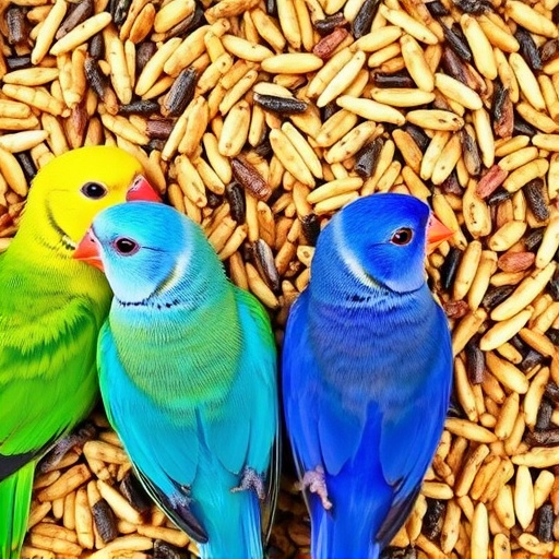 Colourful wheat-free bird seed assortment
