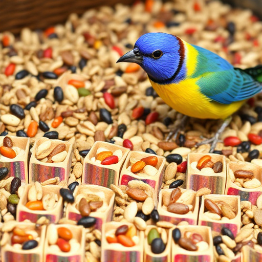 Colourful wheat-free bird seed assortment