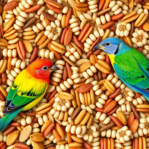 Colourful wheat-free bird seed assortment