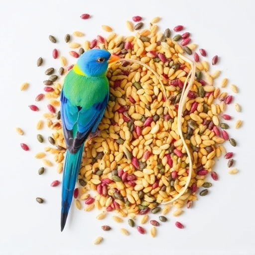 Colourful wheat-free bird seed assortment