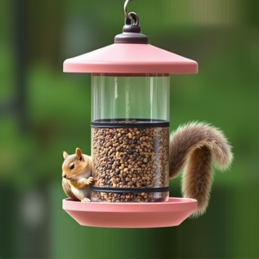 Compact squirrel-resistant bird feeder design