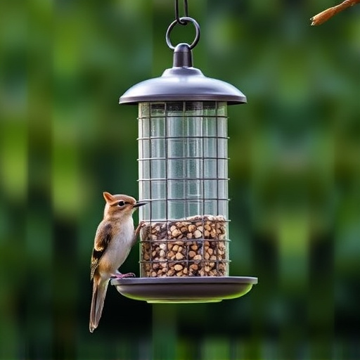 Compact squirrel-resistant bird feeder design