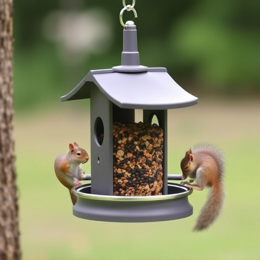 Compact squirrel-resistant bird feeder design
