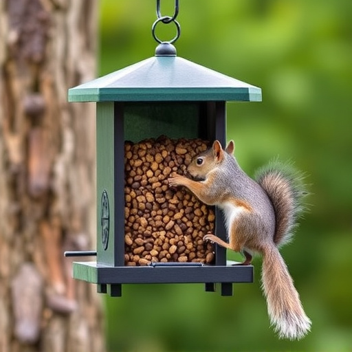 Compact squirrel-resistant bird feeder design